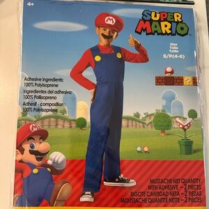 Super Mario Kids Costume - Blue and Red - BRAND NEW NEVER USED